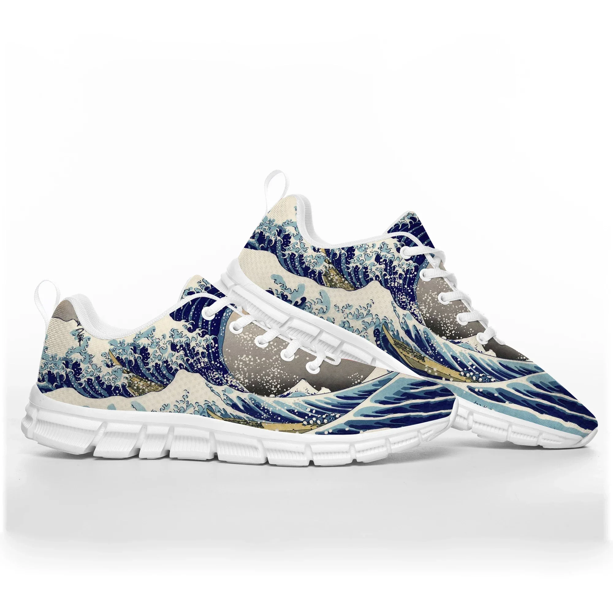 Hot The Great Wave Off Kanagawa Art Sports Shoes Mens Womens Teenager Kids Children Sneakers Custom High Quality Couple Shoe