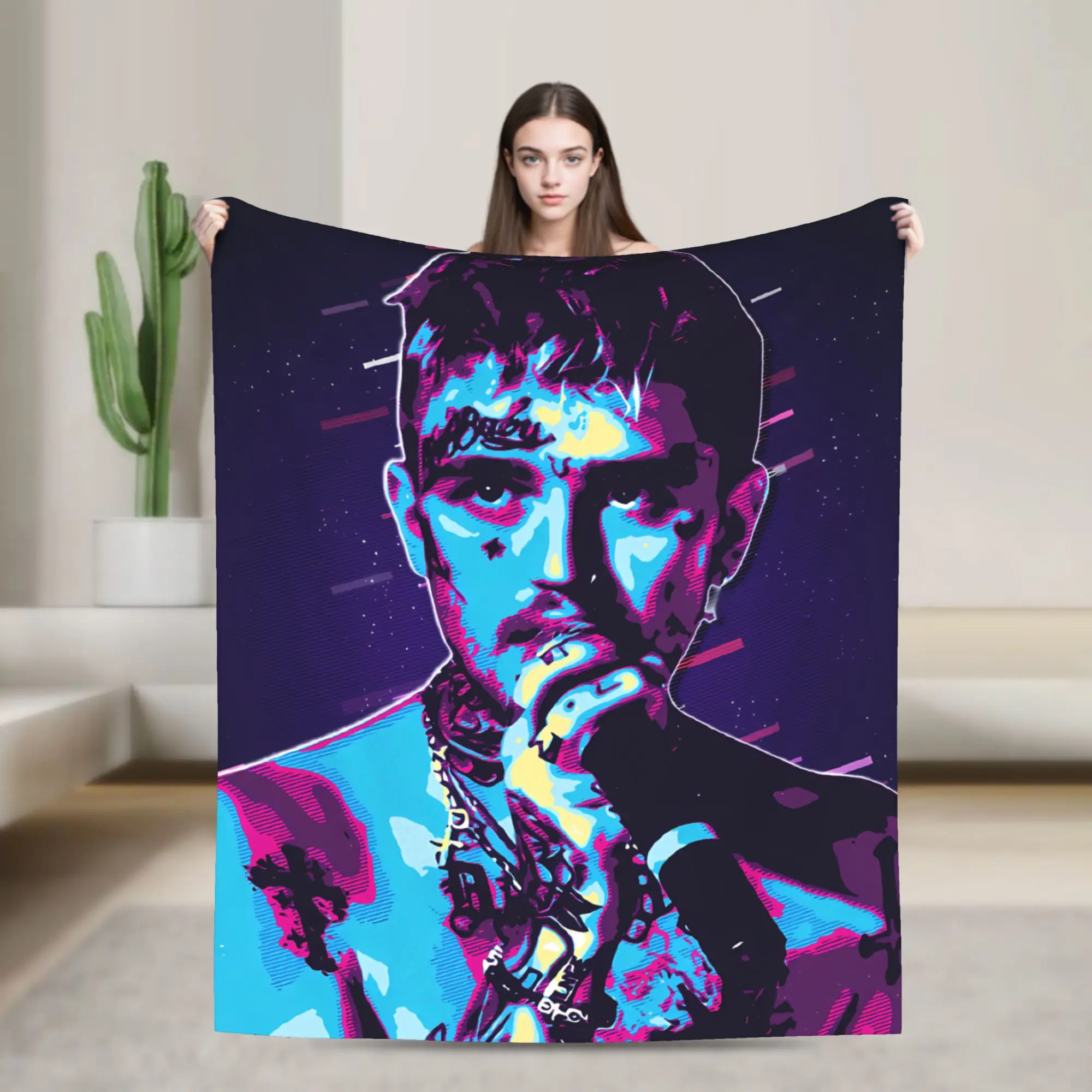 Lil Peep Love Warm Soft Blanket  Airplane Travel Plush Throw Blanket Funny Couch Bed Flannel Bedspread Sofa Bed Cover