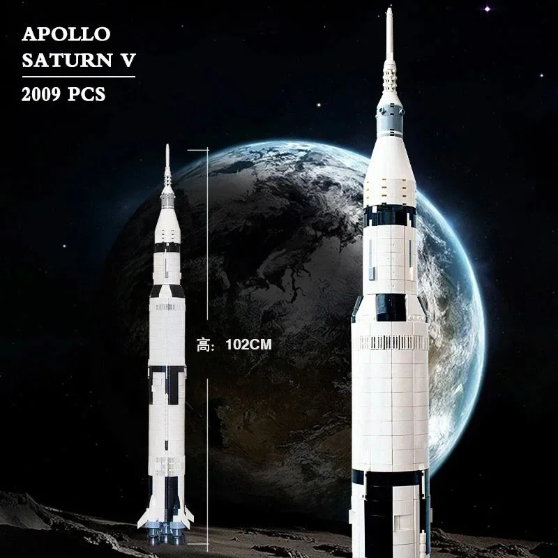 

2009 PCS Apollo Saturn V Building Blocks Bricks Model Birthday Christmas Gifts Toys Compatible 21309 92176 37003