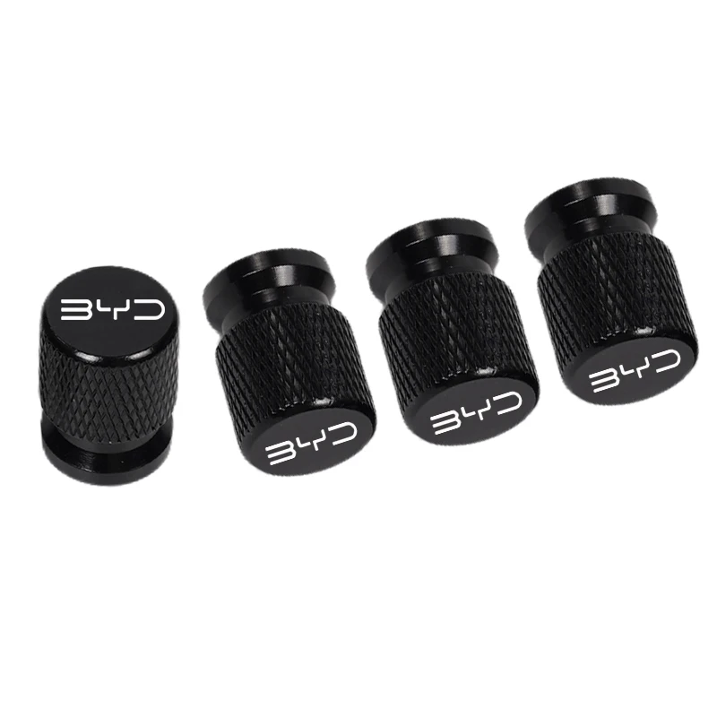 4PCS Car Wheel Tire Parts Valve Stem Caps Cover for BYD Atto 3 Dolphin Seal Seagull Sealion SHARK Dolphin Song Plus Yuan Plus