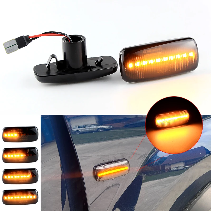 

2PCS LED Side Marker Amber Signal Lights For Jeep Compass Commander Chrysler 200 300 Dodge Avenger Charger Grand Caravan 12V