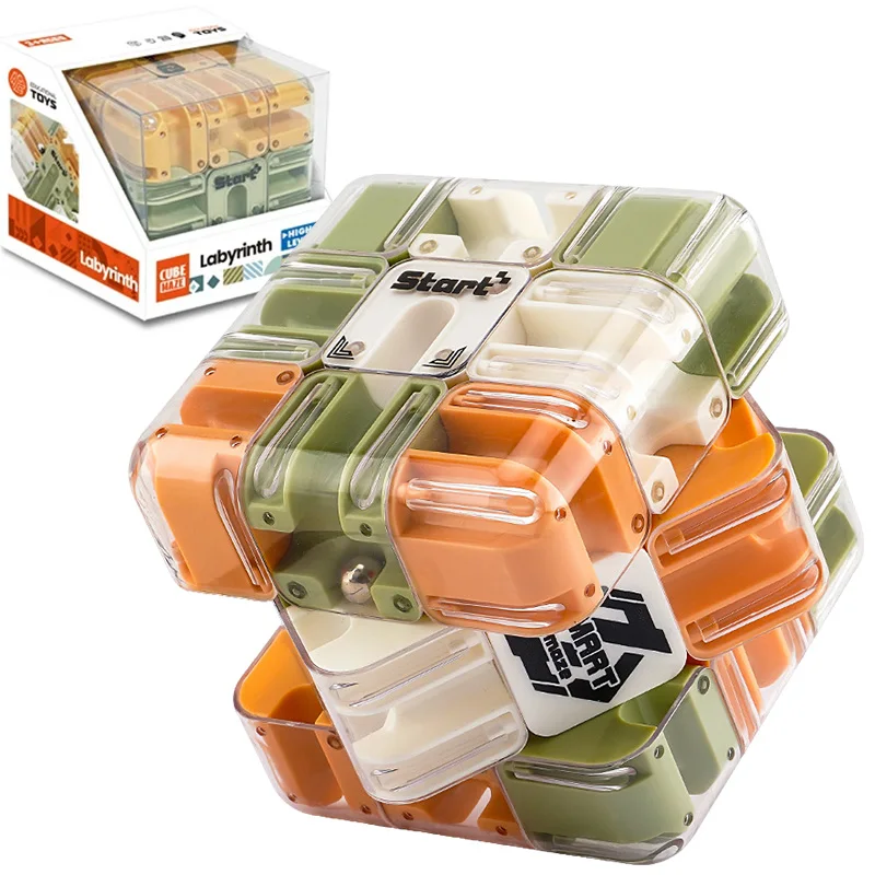 Labyrinthe 3D Cube magique jouets Fidgeting enfants labyrinthe Puzzle créatif Cube d'intelligence pensée logique Anti-Stress jouets éducatifs