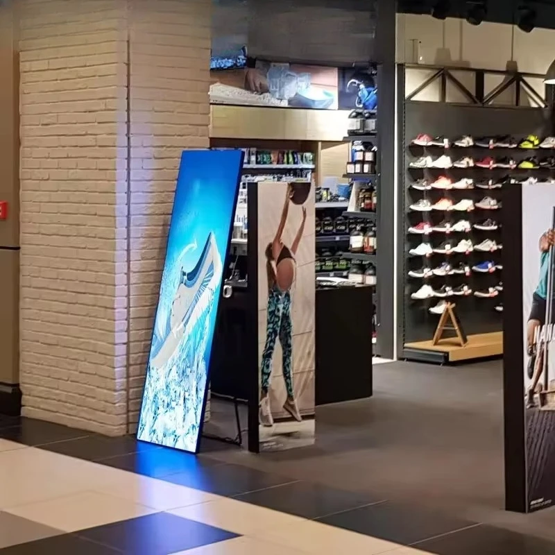 Best Price 640x1920mm Foldable Floor Standing Led Totem Display Indoor P1.53 P1.86 P2 P2.5 Led Poster Display