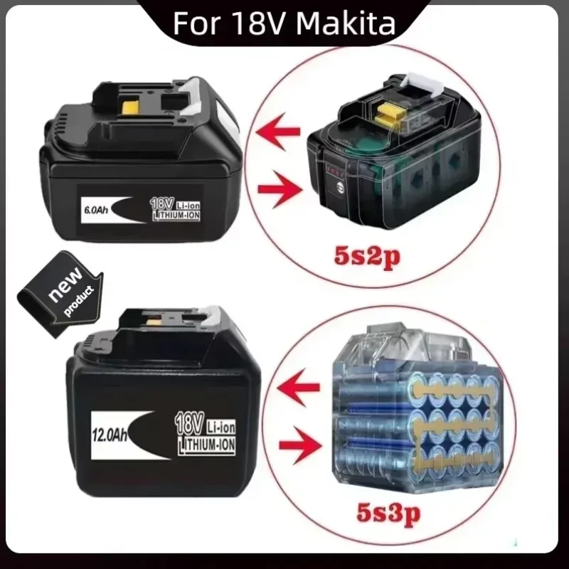 Do akumulatora Makita 18 V Akumulator litowo-jonowy 18650 Odpowiedni do elektronarzędzi Makita BL1860 BL1830 LXT400 BL1850