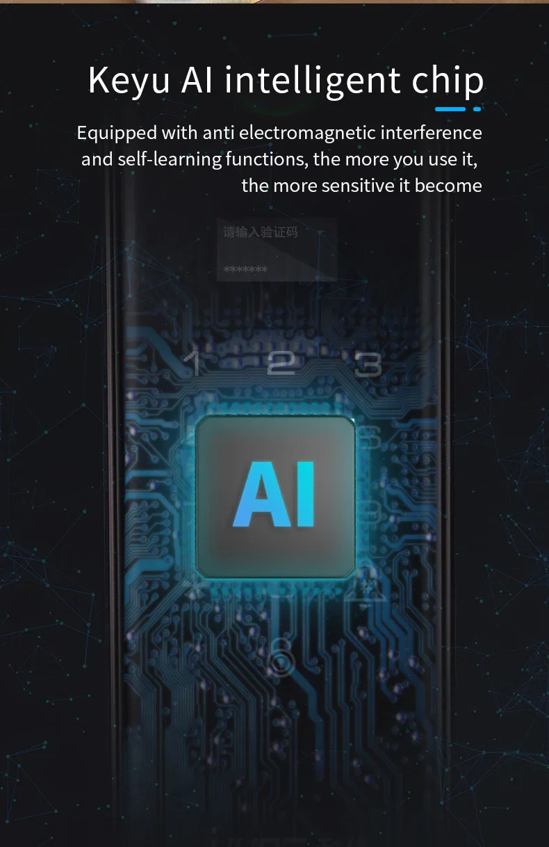 003 HUNE Luxury Fingerprint Lock Keyless Security Electronic Cerradura Inteligente Waterproof RFID Card WiFi Smart Door Lock