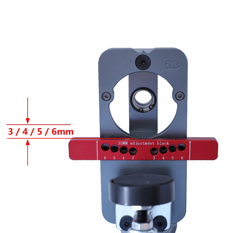 Imagem -04 - Woodworking Hinge Boring Jig Hole Drilling Guide Localizador com Fixação Abridor de Alumínio Modelo para Porta do Armário 35 mm