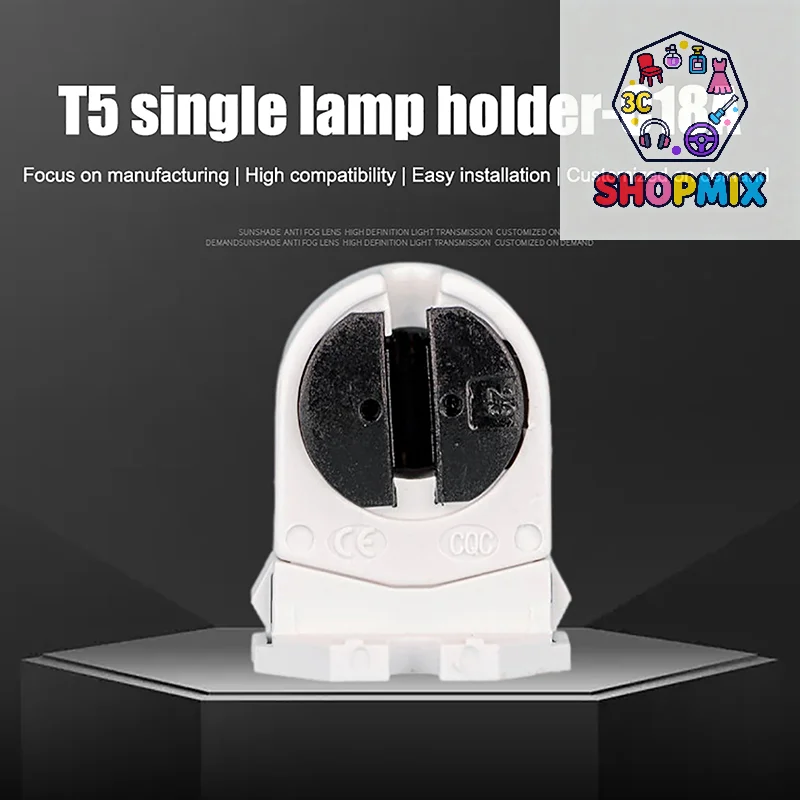 1PC LED Fluorescent Light Tube Accessories T5 Fluorescent Light Holder Heat-Resistant Lamp Socket C18A AC 500V 2A
