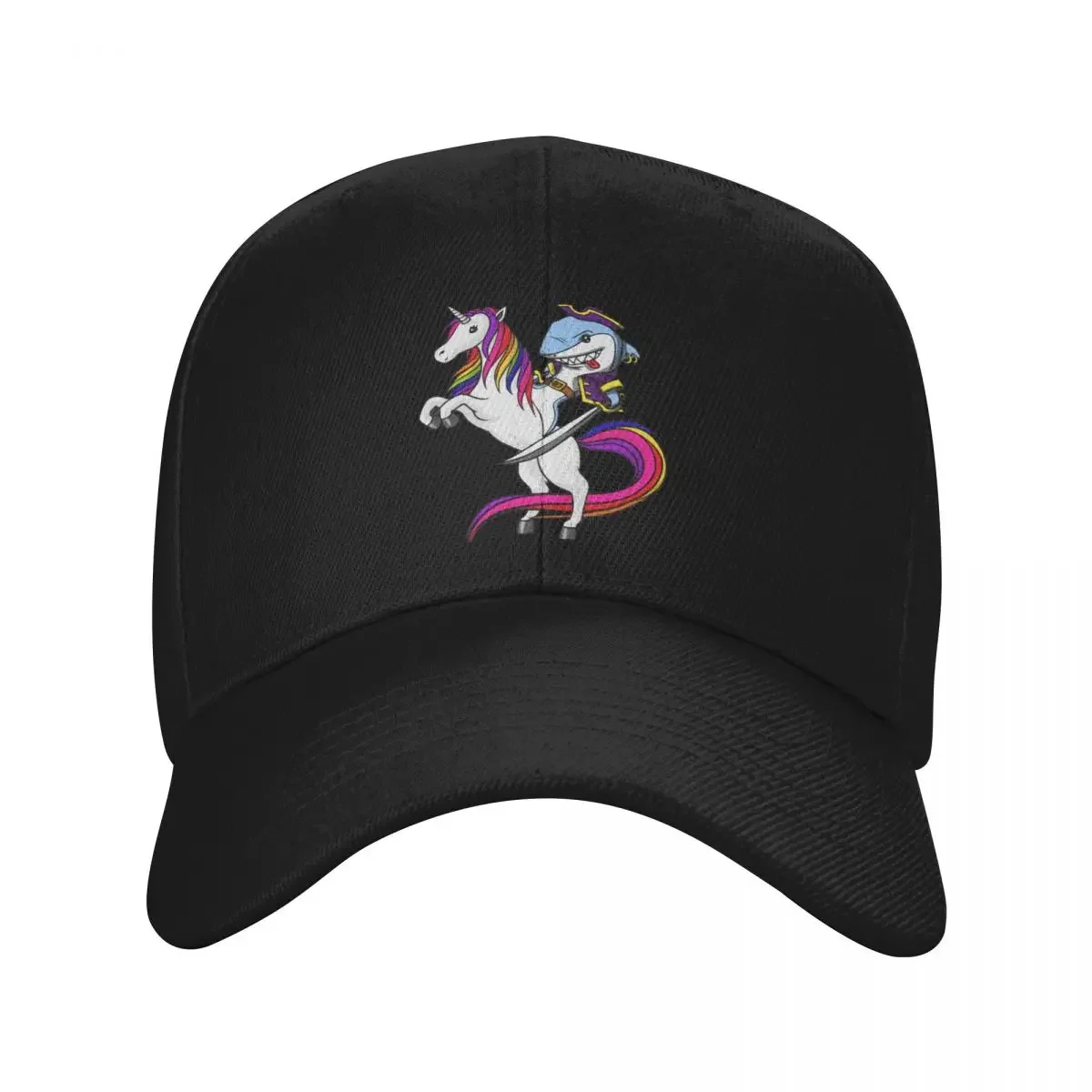 Shark Pirate Riding Unicorn Baseball Cap Anime Hat Beach Designer Man Women's