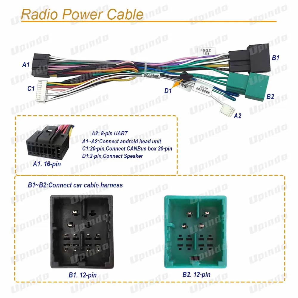 for-chevrolet-cavalier-volrando-android-auto-radio-wiring-harness-with-can-bus-decoder-car-stereo-power-cable-install-kit