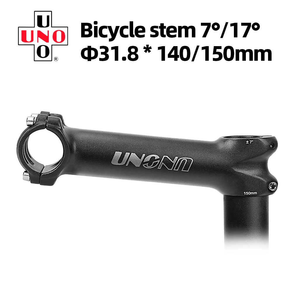 

Kalloy UNO Stem 7/17 Long Bicycle Handlebar Stem 31.8mm Mtb Bike Table 140/150mm Road Power Steering Wheel Extension For Bicycl