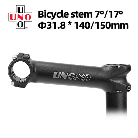 Kalloy UNO Stem 7/17 Long Bicycle Handlebar Stem 31.8mm Mtb Bike Table 140/150mm Road Power Steering Wheel Extension For Bicycl