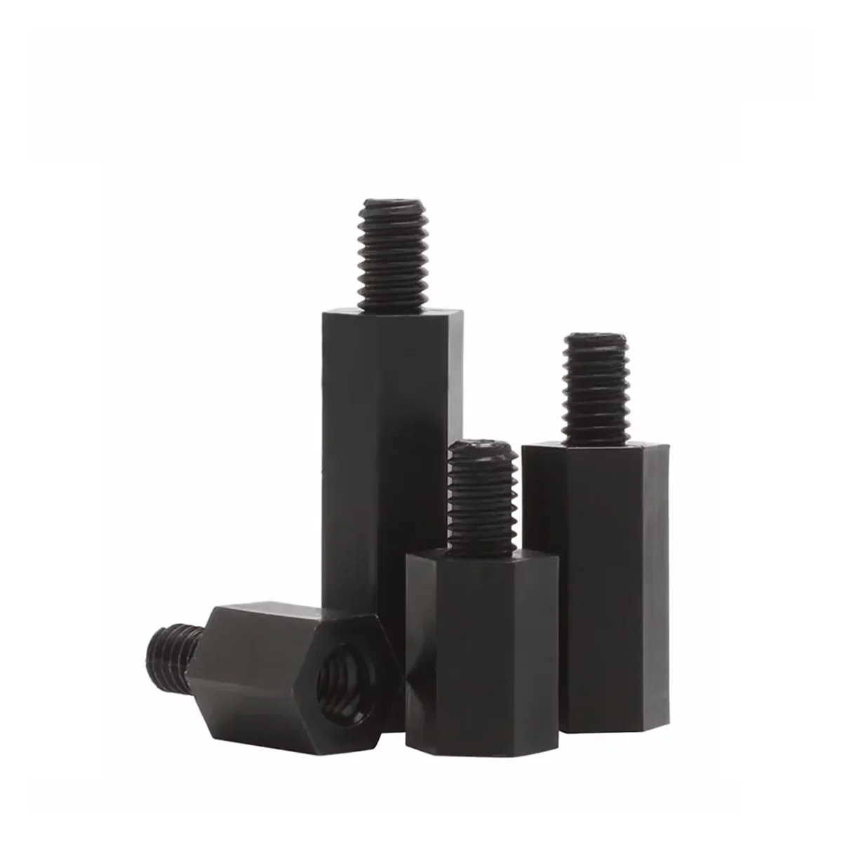 

M2M2.5M3M4 Black Hexagonal Nylon Column Plastic Single Head External Thread Pc Board Isolation Column