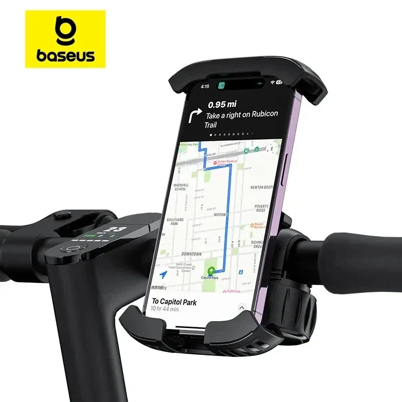 

Baseus Universal Bike Phone Holder Handlebar Stand Bicycle Phone Mount Bracket For iPhone 15 14 Pro Max Samsung Xiaomi Huawei