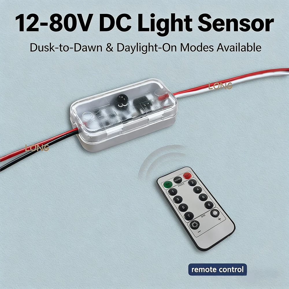 Smart Sun Light Sensor Switch Outdoor IP66 Waterproof Auto On/Off for Night Day