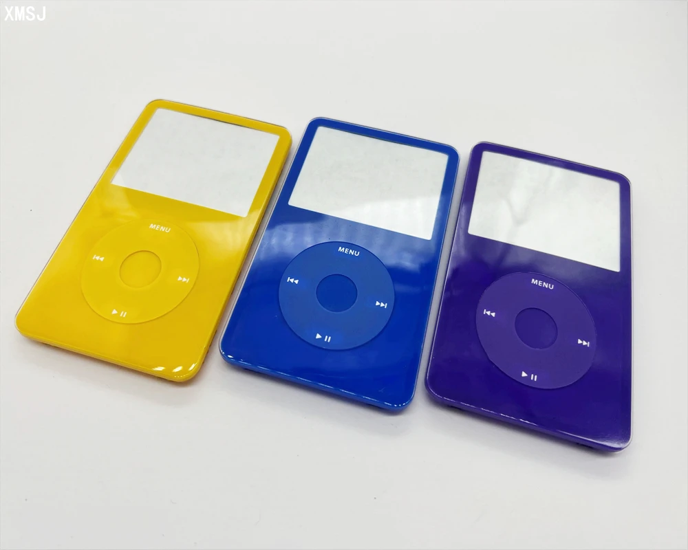 yellow blue purple front faceplate housing case cover clickwheel center button for iPod 5th gen video 30gb 60gb 80gb