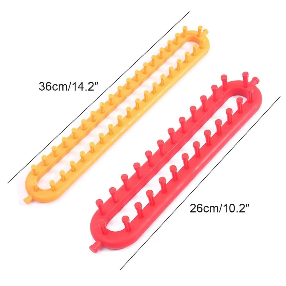 ทนทานพลาสติกทอผ้า Loom ชุดถักสี่เหลี่ยมผืนผ้า DIY DIY เครื่องเย็บเครื่องมือ Handmade Craft ขนสัตว์ Knitter ผู้หญิง