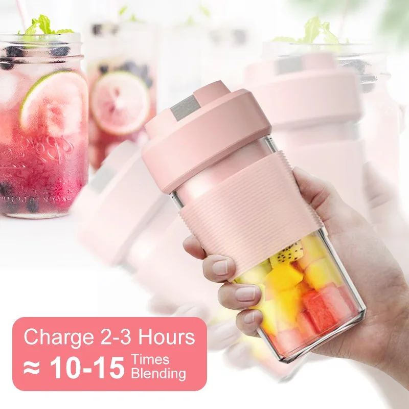 300ml Portable Electric Juicer Machine Usb Smoothie Mixer Mini Food Processor Personal Juice Cup