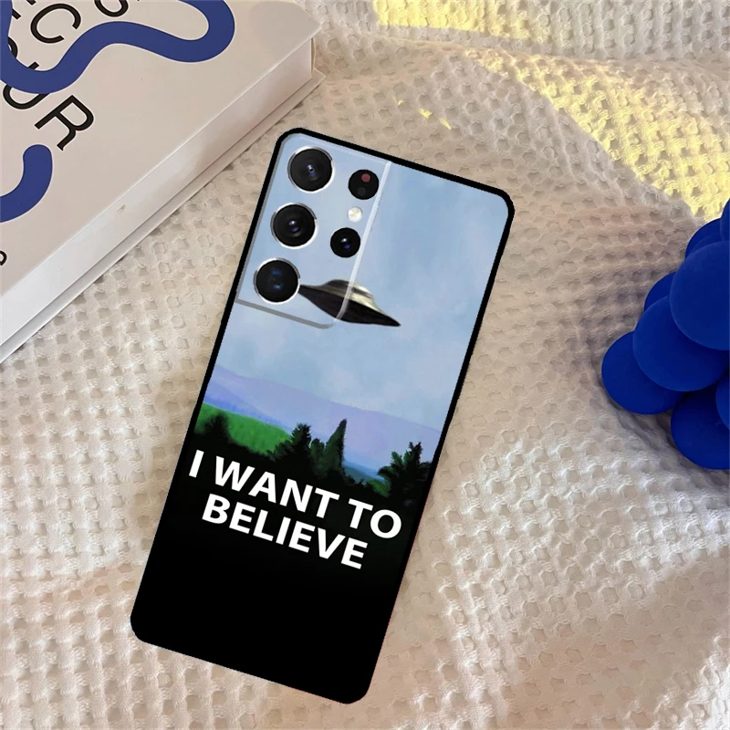 The X Files I want to Believe Case For Samsung Galaxy S23 S21 FE S20 S22 Ultra S8 S9 S10 Note 10 Plus Note 20 Ultra Cover