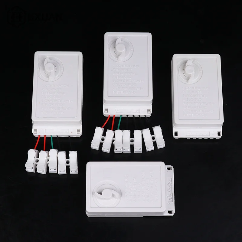LED String Dimmer EK-04 2/4-Way 8 Function Knob/Solder-Free Type Push Button Type Light Adjustment Controller