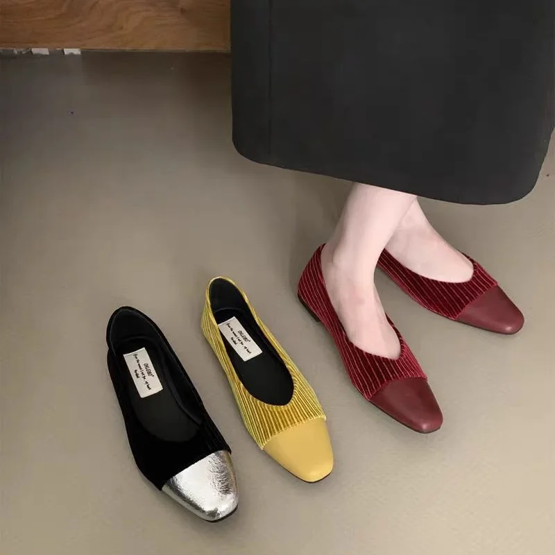 New Fashion Female Soft Silk Office Lady Shallow Ladies Flats Shoes colori misti calzature piatte con scarpe da donna Slides