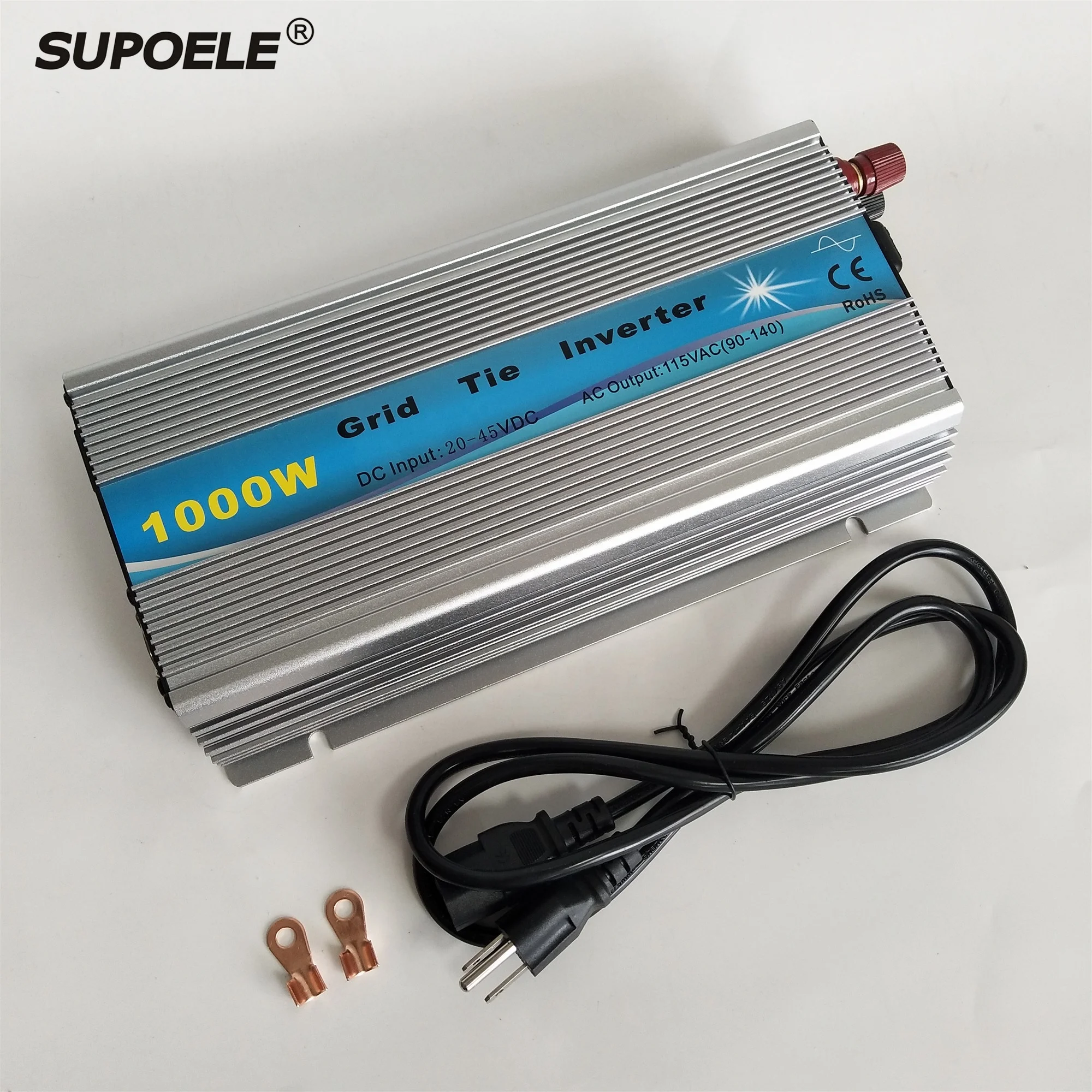 

DC 20-45V Input MPPT Solar Grid Tie Inverter 1000 Watt 110V 120V AC Pure Sine Wave Output with USA Plug