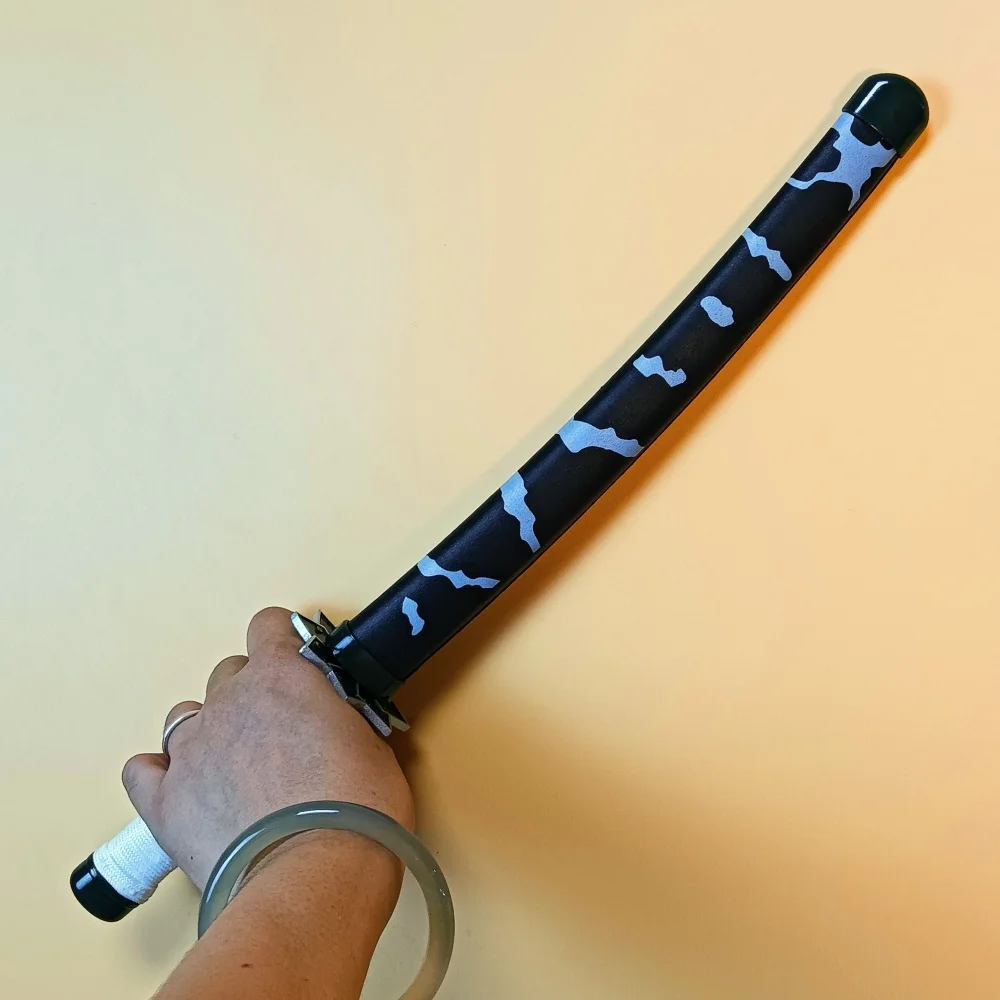 16인치 42cm 카타나 애니메이션 코스프레 소품 닌자 칼 플라스틱 칼 닌자 진짜 일본 카타나 사무라이 검 무딘 장난감 선물