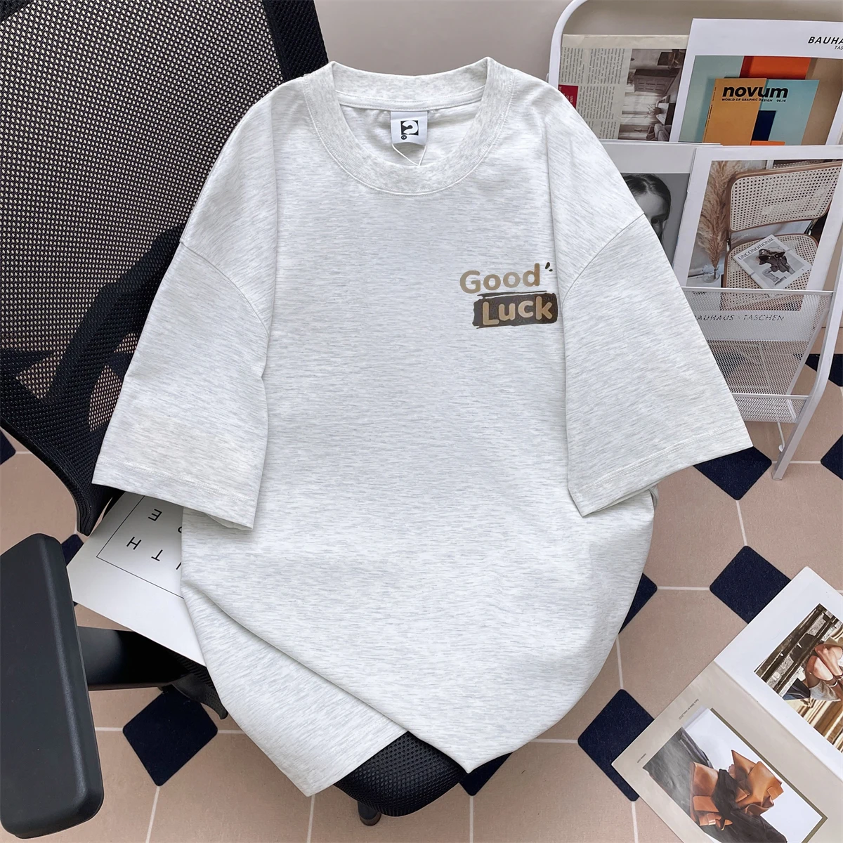 

Футболка из чистого хлопка с коротким рукавом, мужская и женская, свободного кроя, летняя, модная, с защитой от солнца, с круглым вырезом, прохладный топ