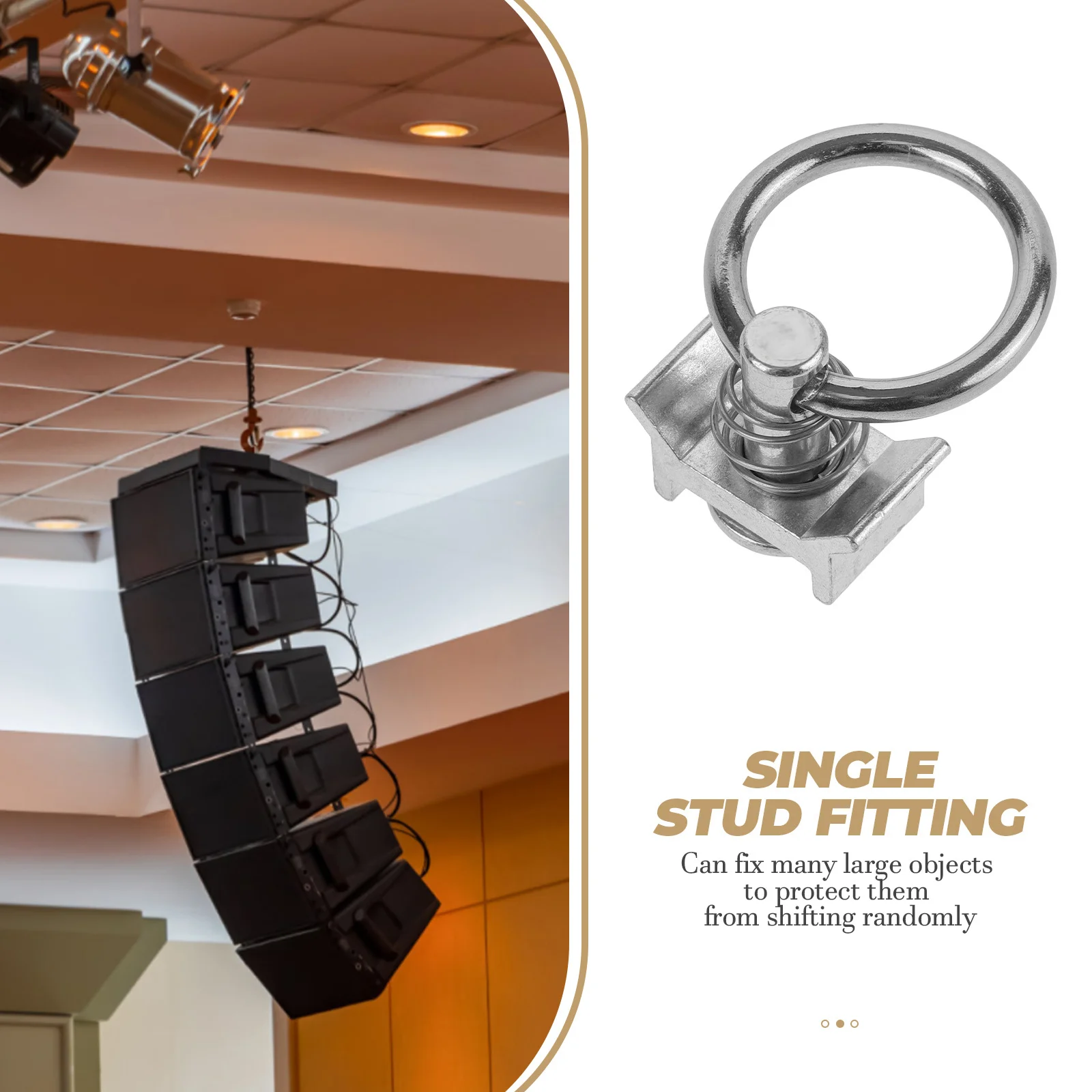 

6pcs Tie Down Round Ring Stainless Steel Single Fitting For Truck Bed Cargo Securement Track Anchors O-Ring Accessories