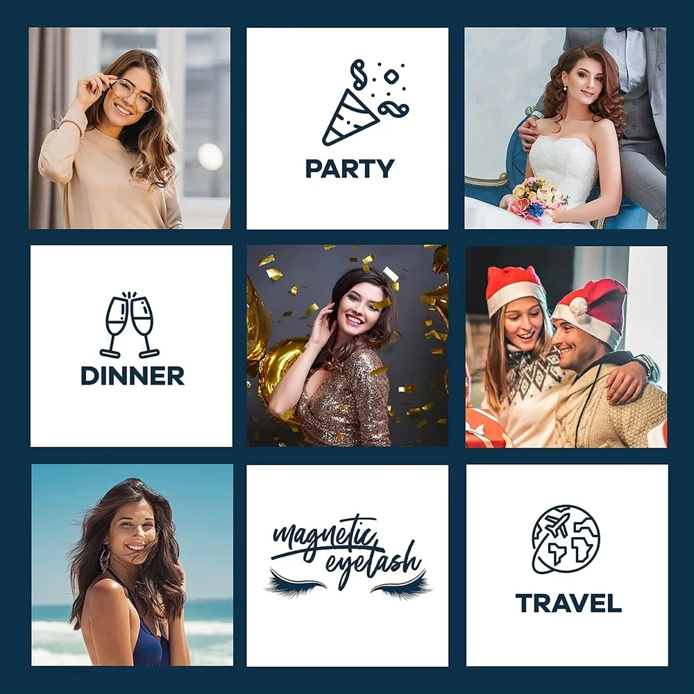 Ciglia magnetiche 2 paia Ciglia di visone 3D fatte a mano Ciglia finte riutilizzabili Set Strumento per pinzette per trucco ciglia finte lunghe naturali