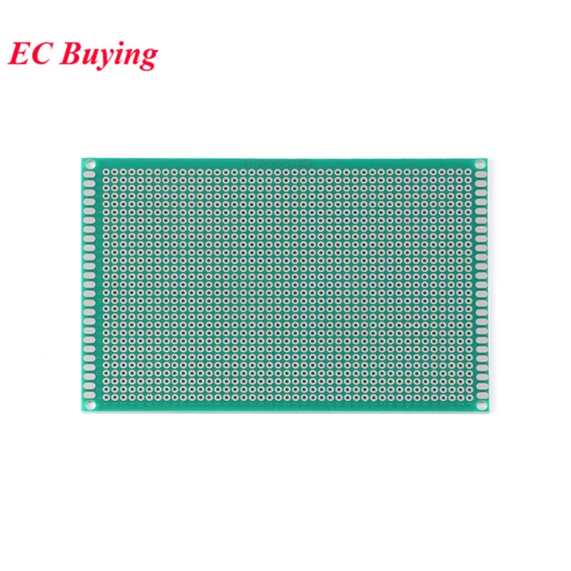 Prototype PCB en cuivre simple face, carte de circuit imprimé universelle bricolage, plaque de planche à pain, 8x12cm, 80x120mm, 2 pièces par lot, 8x12cm