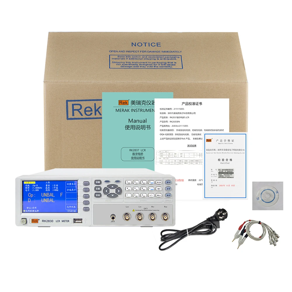 Digital bridge RK2830 frequency 50Hz 60Hz 100Hz 120Hz 1kHz 10kHz 5 speed sorting, with USB RS232C interface