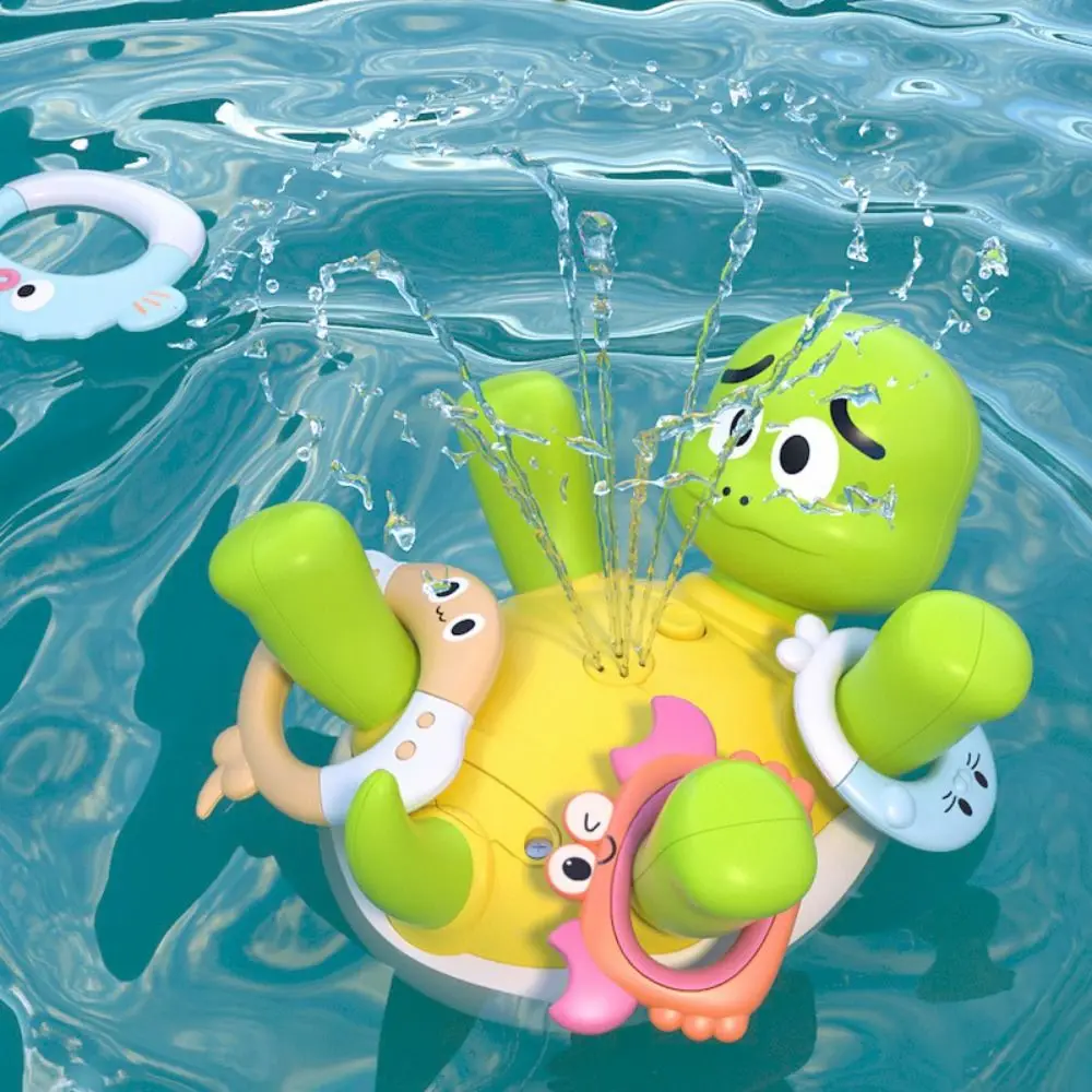 

Electric Turtle Water Spray Toy Long Range Cartoon Automatic Rotating Squirt Toy Large Capacity Fashion