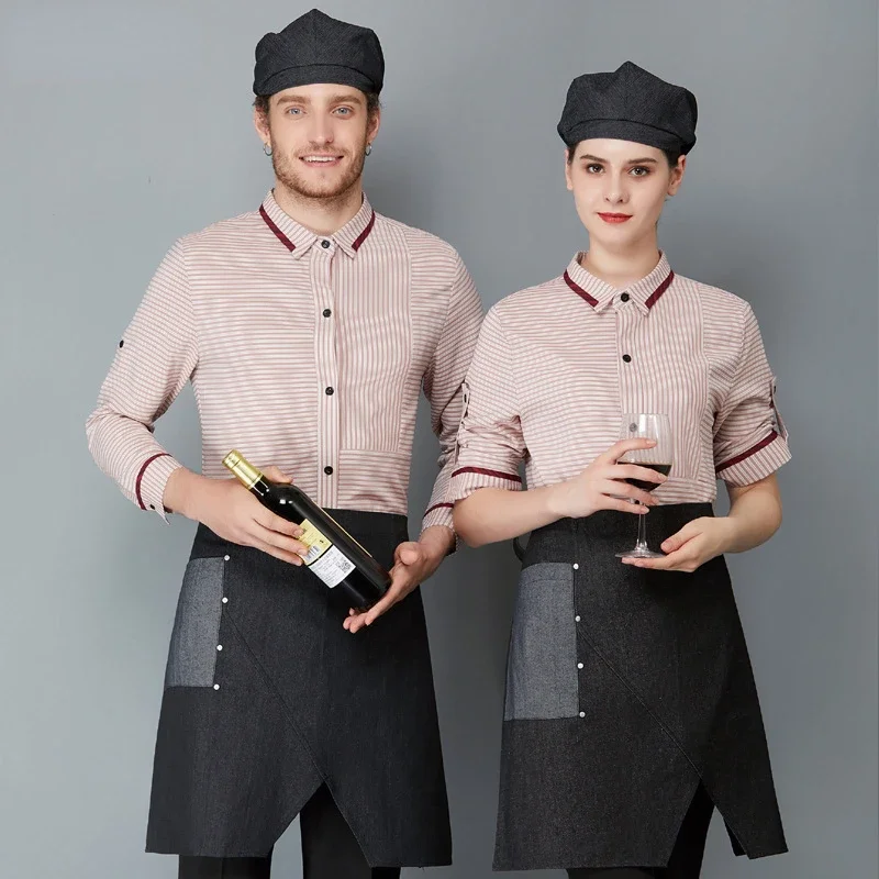 

Western Restaurant Waiter Uniform Long Sleeve Hotel Food Service Kitchen Waitress Restaurant Uniforms Catering Cook Clothing