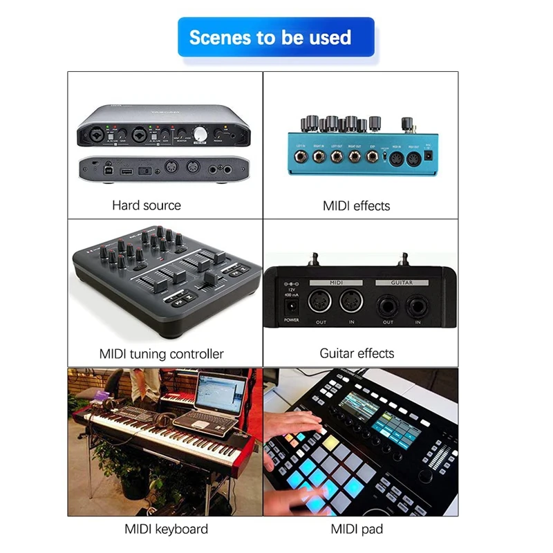 Doremidi 1 USB To MIDI Host Guitar Effector MIDI Synthesizer Generator MIDI Interface Devices Electronic Instrument Equipment