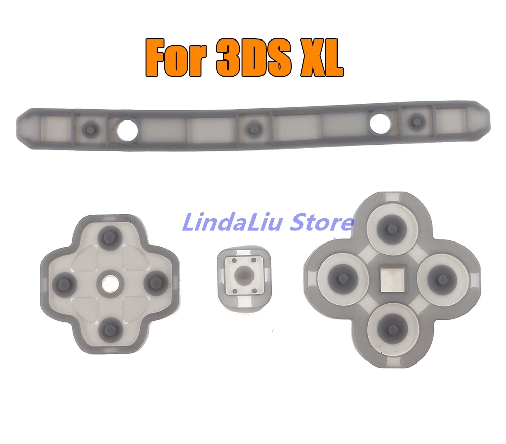 

100Sets For 3DSXL 3DSLL Game Console Conductive Adhesive Replacement For 3DS XL LL Conducting Rubber Silicone Button