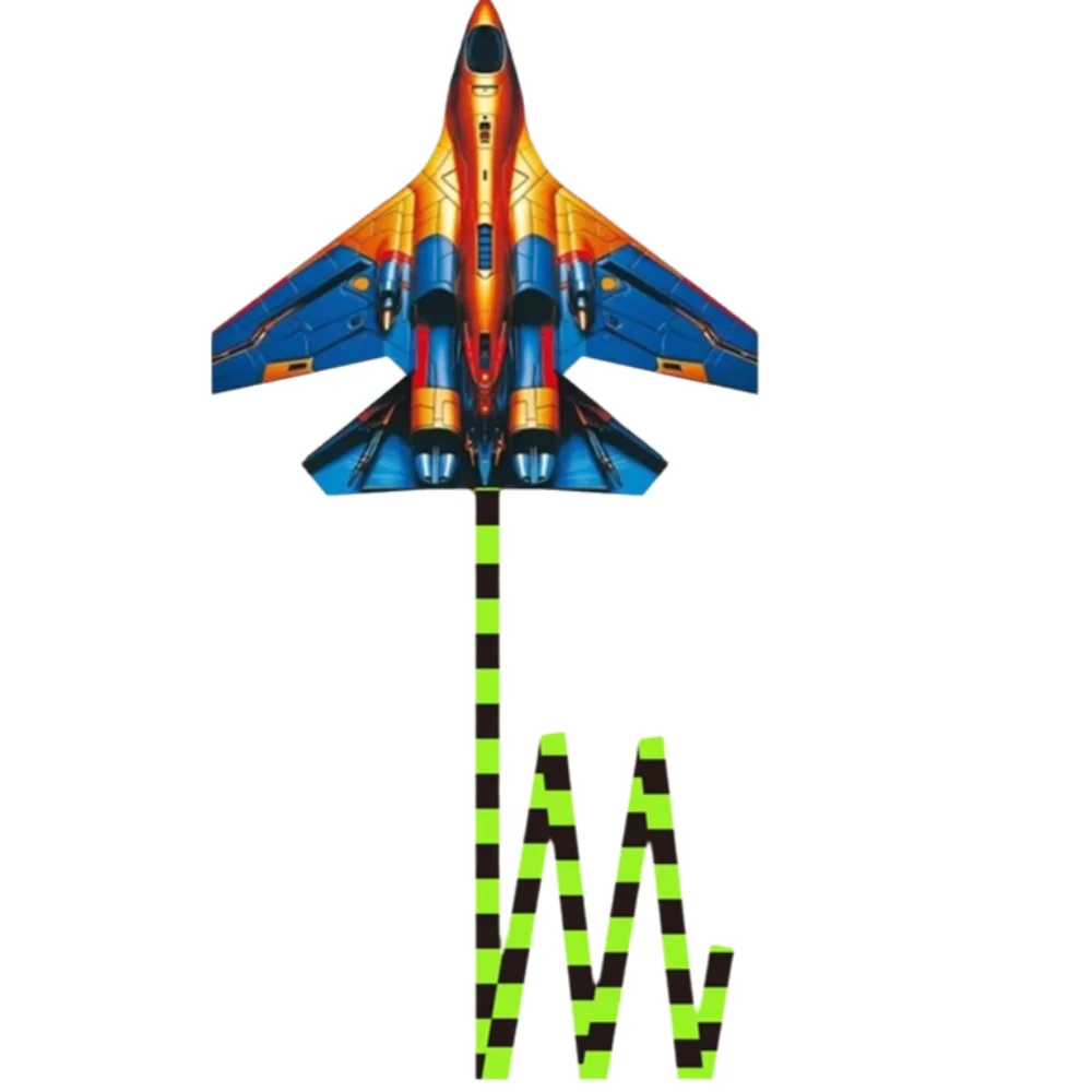 Łatwe w lataniu latawce samolotowe Black Fighter 1.4/1.6m Latawiec samolotowy Dobrze latający z 100-metrową linią latawca Zabawka do latania na świeżym powietrzu dla dzieci i dorosłych