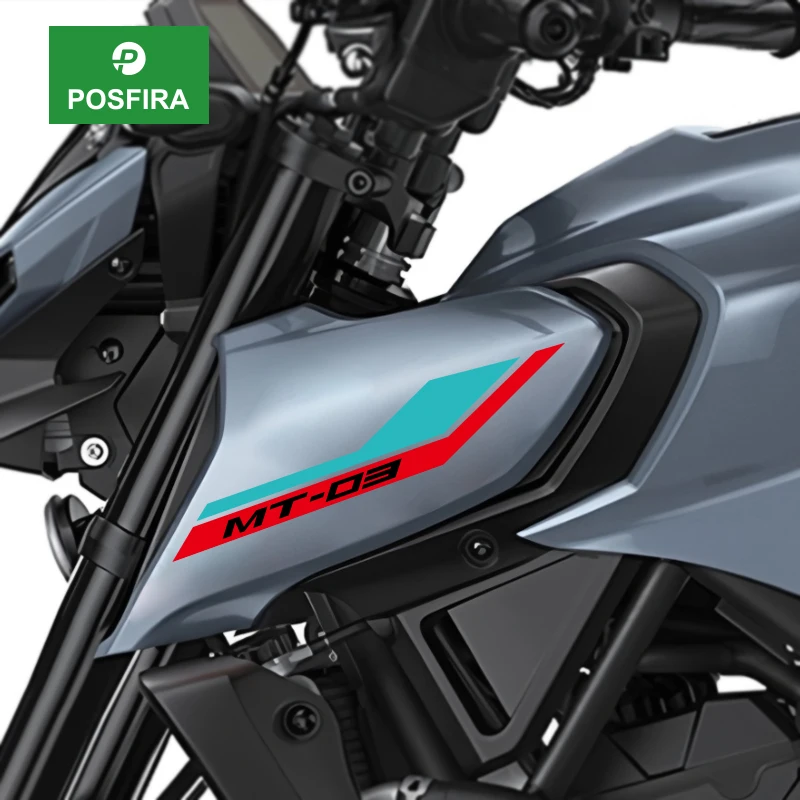 POSFIRA Motorcycle Fairing Stickers Waterproof Decals for Yamaha MT03 MT 03 2025 2024 2023 2022 MT-03 Sticker Accessories