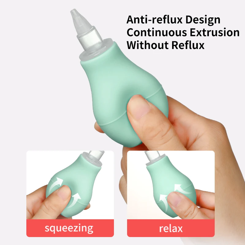 Simple Silicone Baby Nasal Aspirator Sucker Cleaner Nose Wash Anit Backflow Snot Cleaner