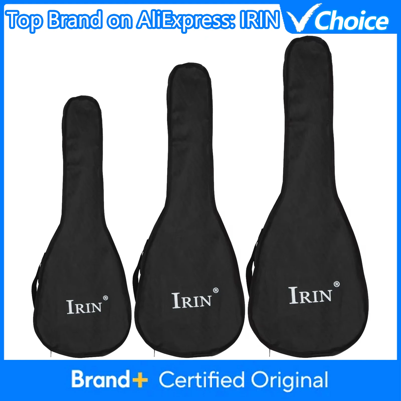 IRIN Ukulele Bag Soft Case Single Layer Bag 21/23/26-inch Guitar Portable Shoulder Bag Padded Instrument Parts Accessories
