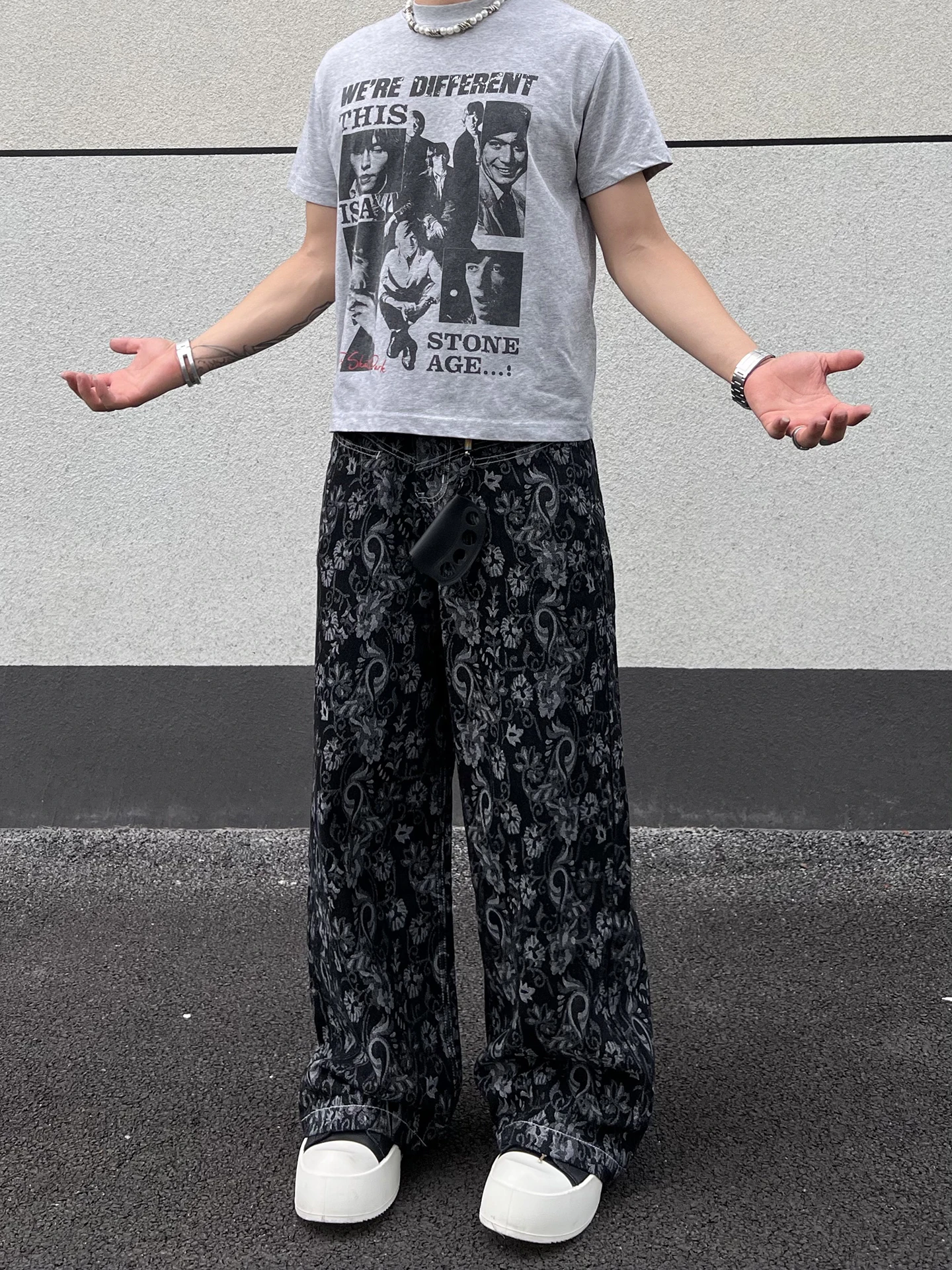 

Мужские джинсы Bla в американском ретро-стиле, цвет орех, свободные прямые широкие брюки, повседневные длинные брюки для мужчин и женщин