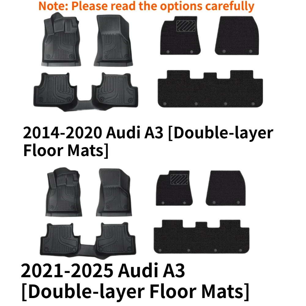Custom Waterproof Car Floor Mats Full Coverage Hatchback Fitment 2001-2009