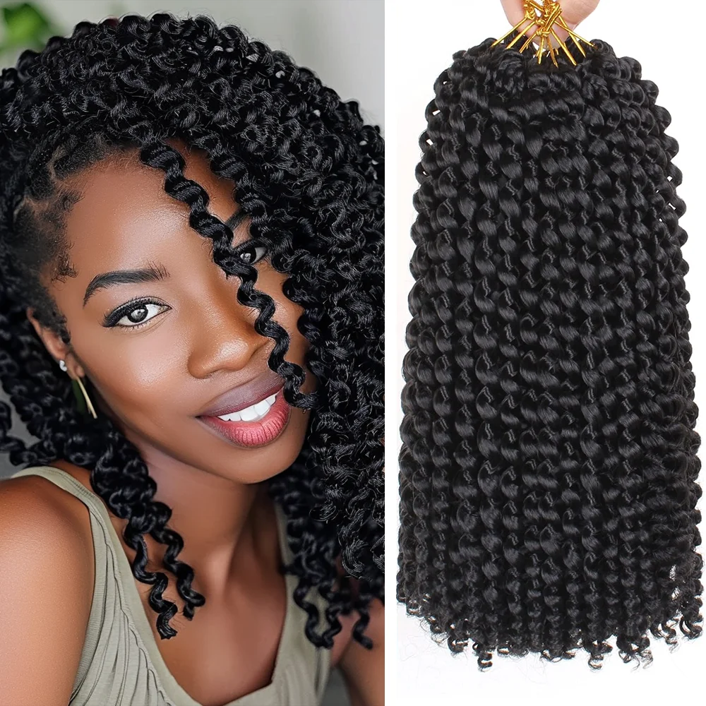 

Quality Kanekalon Braiding Hair 8Inch Spring Twists Bomb Twist Hair Synthetic Fiber Fluffy Twist Crochet Braids Dredlocks Hair