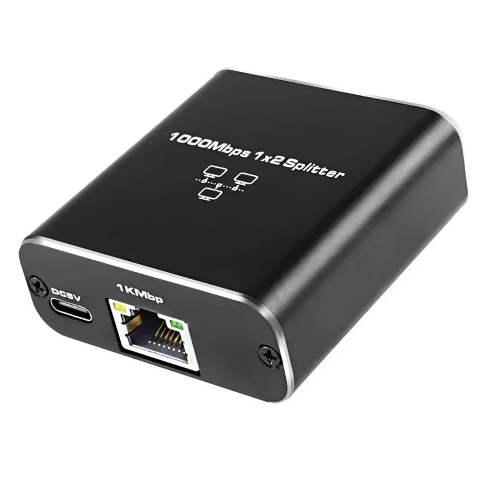 Adaptateur Ethernet 1 à 2Gigabitr pour PC TV Box et Spectrum Sharer, Rj45, Prolonge le Câble du Régulateur, Connexion Internet