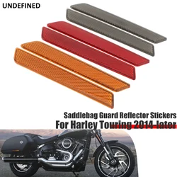 Motorcycle Saddlebag Guard Reflector Stickers Latch Cover For Harley Touring Road Glide Road King Street Glide FLT 2014-2021 up