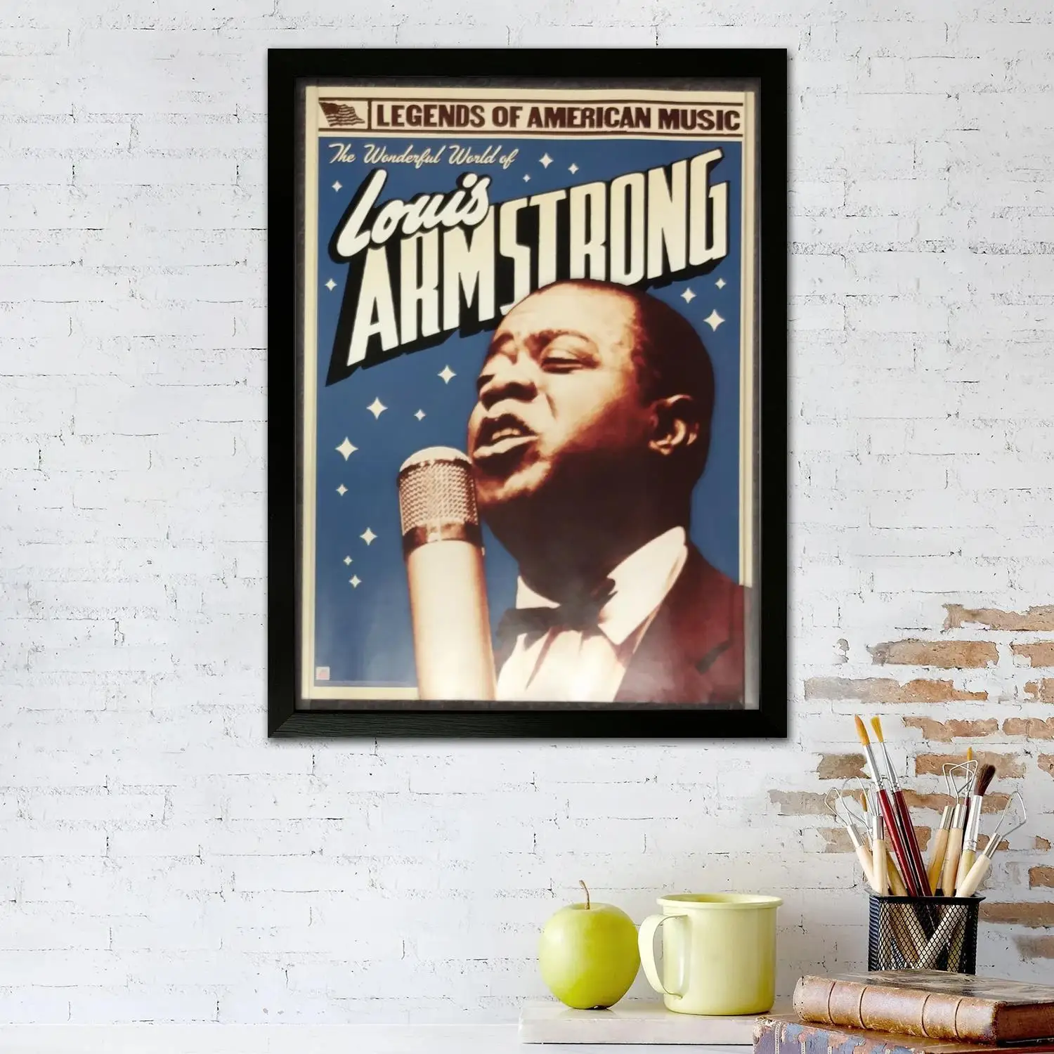 louis armstrong Canvas Art Poster and Wall Art, Picture Print, Modern Family Bedroom Decor,Decorative painting