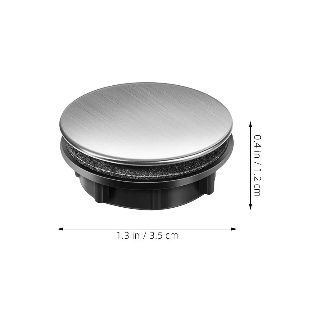 6Pcs Elegant Stainless Steel Sink Hole Covers Secure Fit with ABS Screw Gasket Sink Hole Concealer for Kitchen Faucet Soap