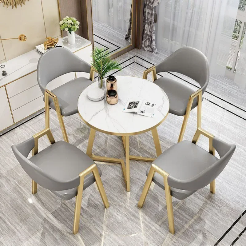 

Nordic light luxury negotiation table and chair sales department casual modern simple coffee small round table