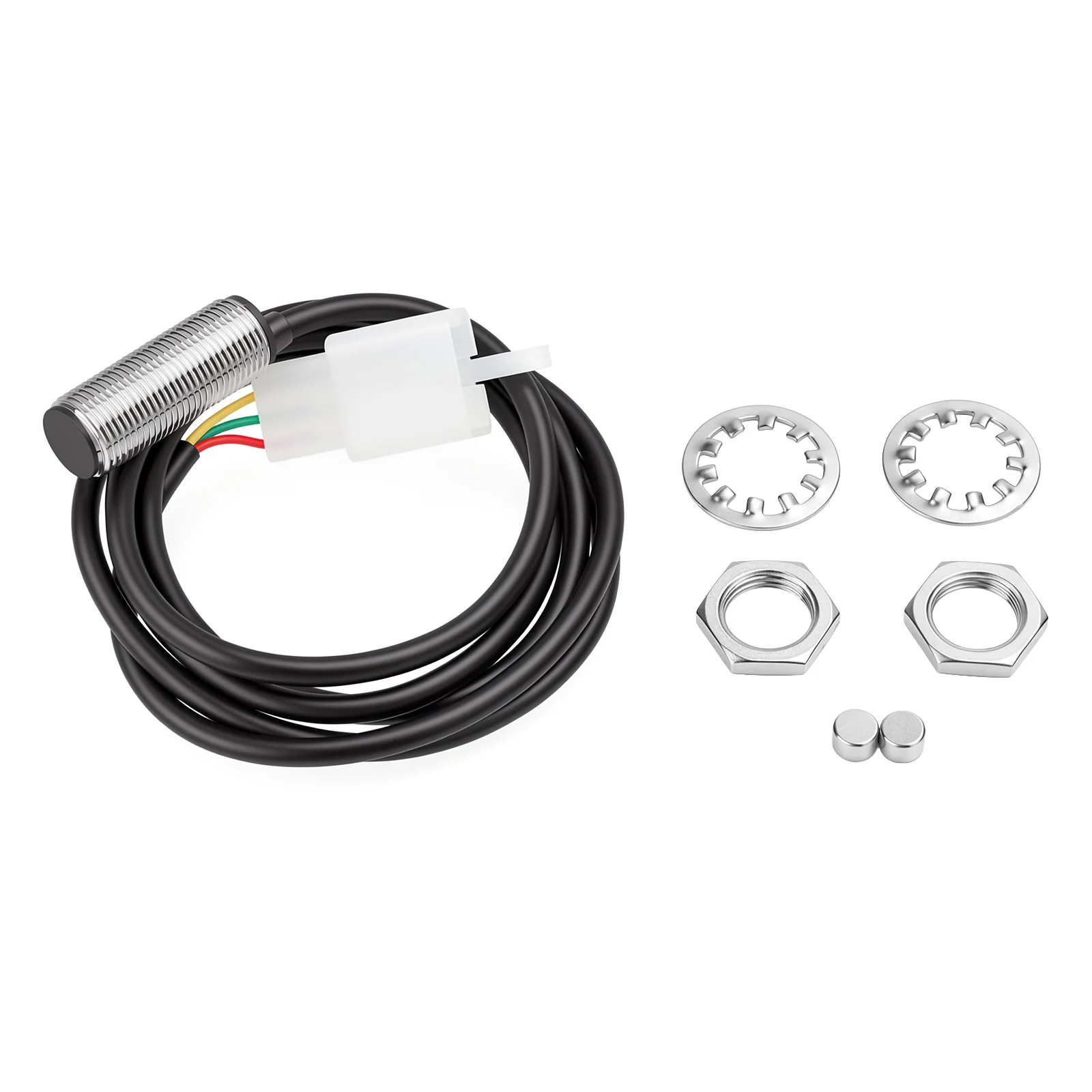 1PCS Universal Motorcycle Speedometer Sensor Cable Digital Odometer Magnetic Replacement Kit with 2 Magnets for Gauge Repair