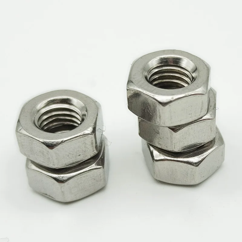 DIN934 304 Stainless Steel Hex Hexagon Nut M2 M3 M4 M5 M6 M8 M10 M12 M14 M16 M18 M20 M22 M24 M27 SUS Nuts 1/100pcs