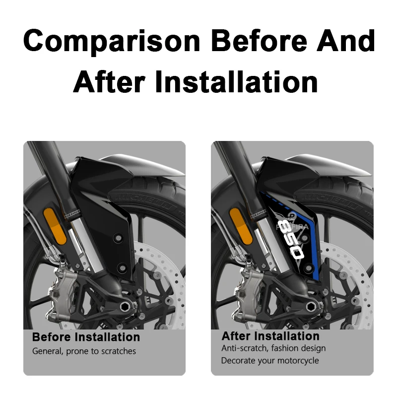 POSFIRA Motorcycle Front Fender Sticker Vinyl Decals for Triumph Tiger 850 Sport 2024-2025 Mudguard Decoration Accessories - view 2